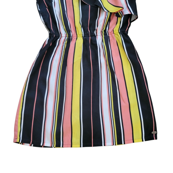 Guess Women's One Sleeve Multi-Color Stripes Knee Length Dress Size Medium - Picture 3 of 7